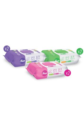 Sleepy Natural + Floral + Herbal Kişisel Bakım Havlusu Çanta Boy 6x25 (150 Yaprak)