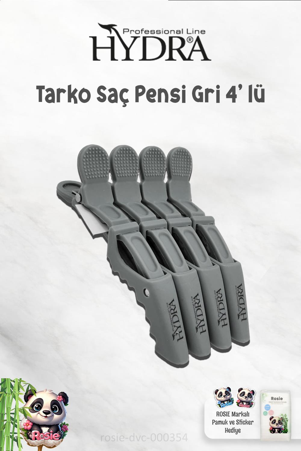 Tarko Hydra 2192 Saç Pensi 4 Lü Gri ve ROSIE