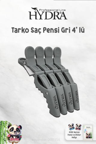 Tarko Hydra 2192 Saç Pensi 4 Lü Gri ve ROSIE