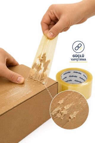 Premium Koli Bandı, 45 mm x 100 mt, şeffaf hotmelt 38 micron