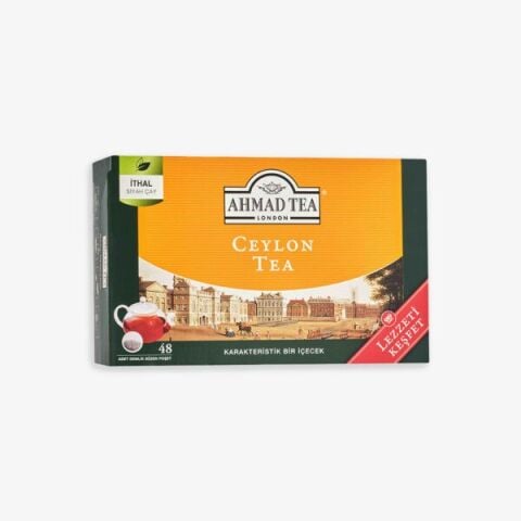 AHMAD TEA 48’li x 7 adet Ceylon Tea Demlik Poşet Çay ve Rakun Kupa HEDİYE