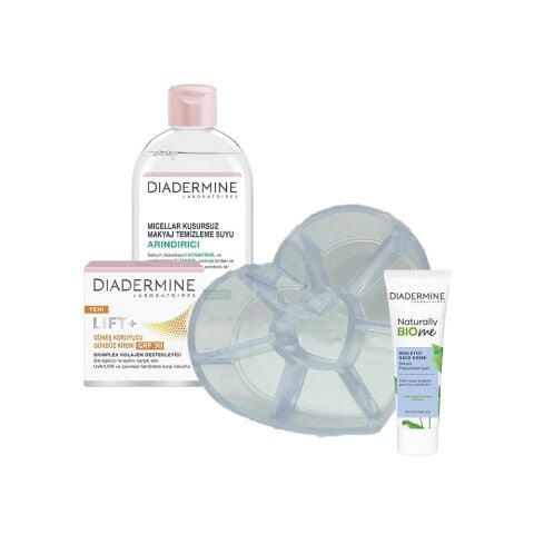 DIADERMINE Makyaj Temizleme Suyu, Gece Kremi, Gündüz Kremi ve Diadermine Makyaj Düzenleyici Hediyeli