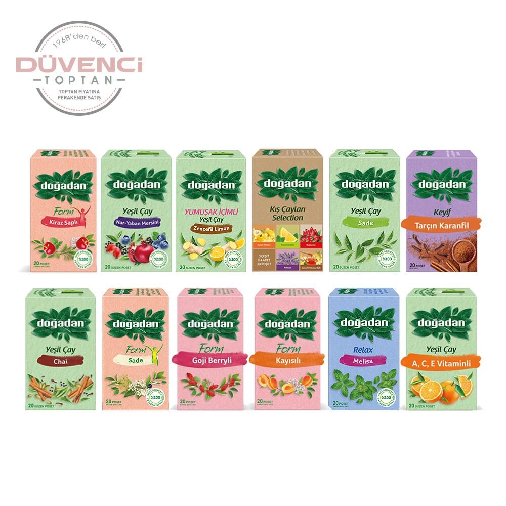Doğadan Düvenci Toptan Bitki Çayları Paketi 12' lı Model 43
