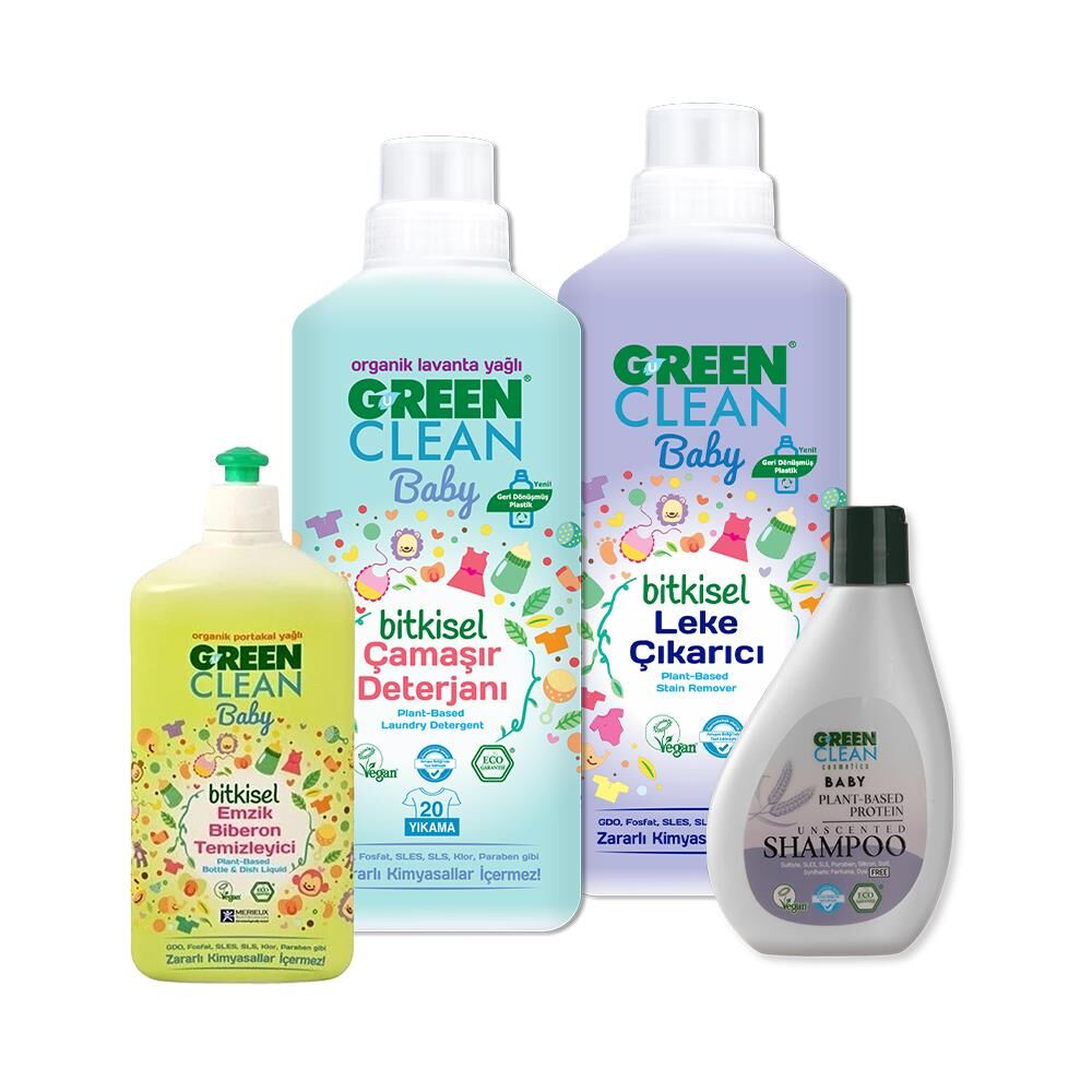 Green Clean Baby Şampuan, Leke Çıkarıcı, Çamaşır Deterjanı ve Biberon Temizleyici