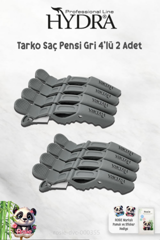2 Adet Tarko Hydra 2192 Saç Pensi 4 Lü Gri ve ROSIE