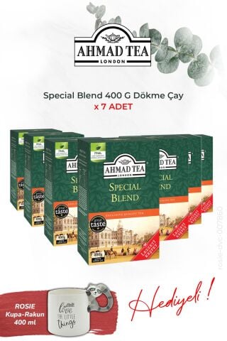 AHMAD TEA 7 adet Dökme Çay Special Blend 400 G ve Rakun Kupa HEDİYE