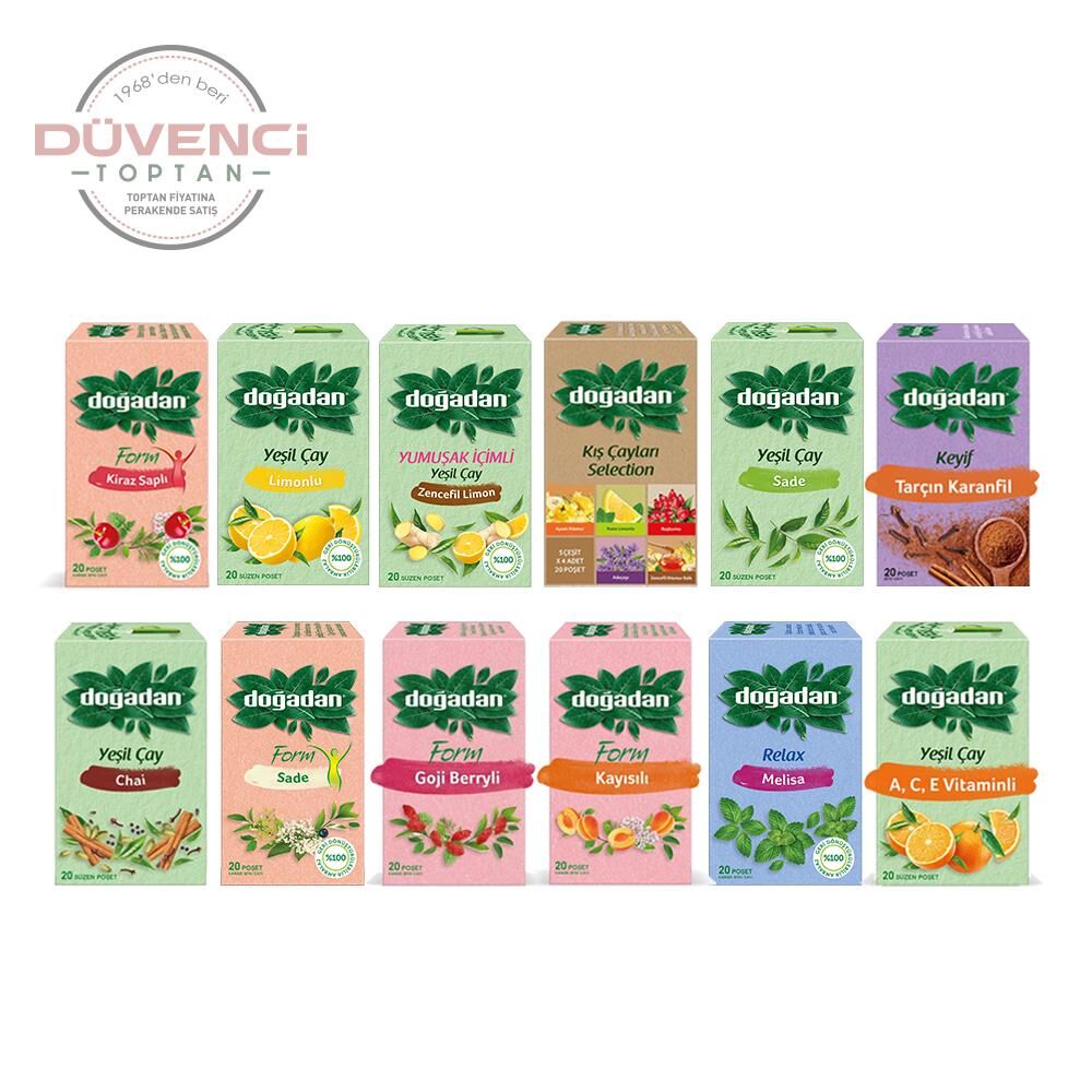 Doğadan Düvenci Toptan Bitki Çayları Paketi 12' lı Model 44