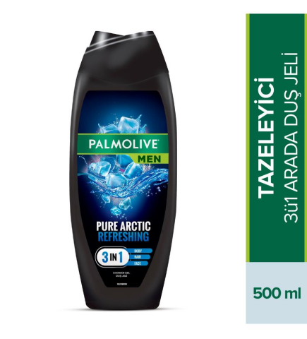 Palmolıve Men Pure Arctıc 3'ü 1 Arada Tazeleyici Duş Jeli 500 ML