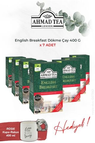 AHMAD TEA 7'li English Breakfast 400 G Dökme Çay ve Rakun Kupa HEDİYE