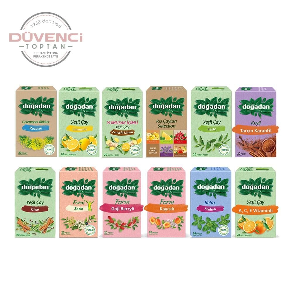 Doğadan Düvenci Toptan Bitki Çayları Paketi 12' lı Model 45