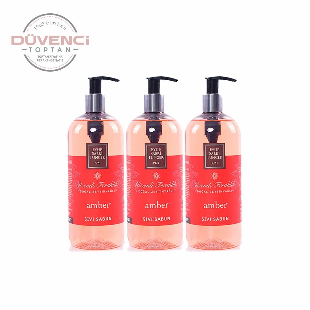 Düvenci Toptan Eyüp Sabri Tuncer Amber Sıvı Sabun Seti 500 ml 3' lü Paket