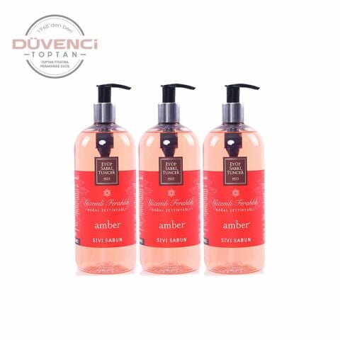 Düvenci Toptan Eyüp Sabri Tuncer Amber Sıvı Sabun Seti 500 ml 3' lü Paket