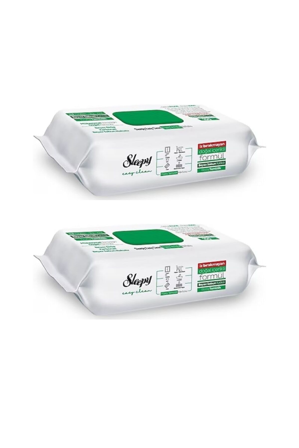 Sleepy - Islak Mendil Beyaz Sabunlu 100'lü - 2 PAKET