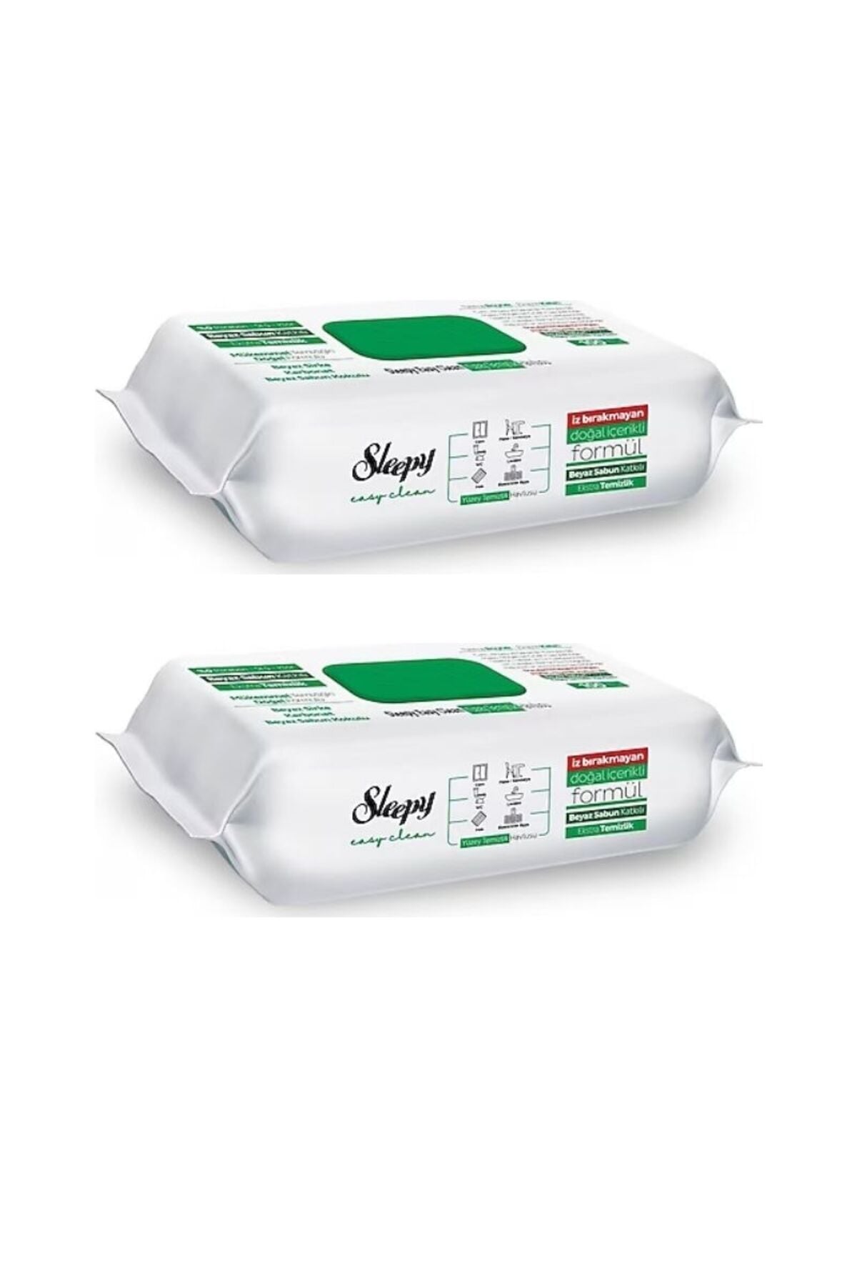 Sleepy - Islak Mendil Beyaz Sabunlu 100'lü - 2 PAKET