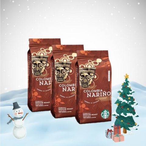Starbucks Yılbaşı Paketi Colombia Narino Çekirdek Kahve 250 gr x 3