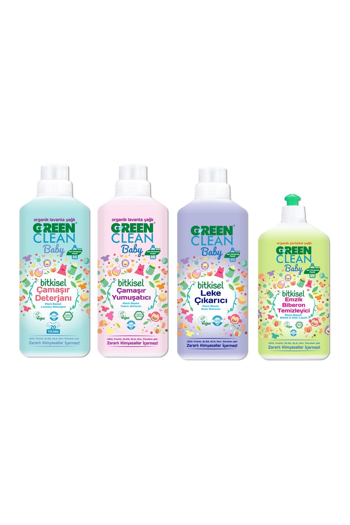 U Green Clean Baby Çamaşır Seti (4 Adet)