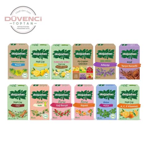 Doğadan Düvenci Toptan Bitki Çayları Paketi 12' lı Model 46