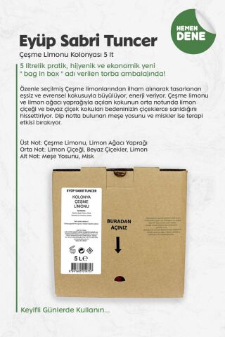 Eyüp Sabri Tuncer Çeşme Limonu Kolonyası 5 lt