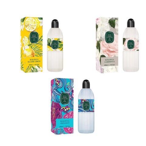 Eyüp Sabri Tuncer Kolonya Okyanus, Klasik Limon ve Gardenya Pet Şişe 400 ml