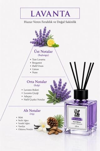 Lavanta Çubuklu Oda Kokusu 100 ml