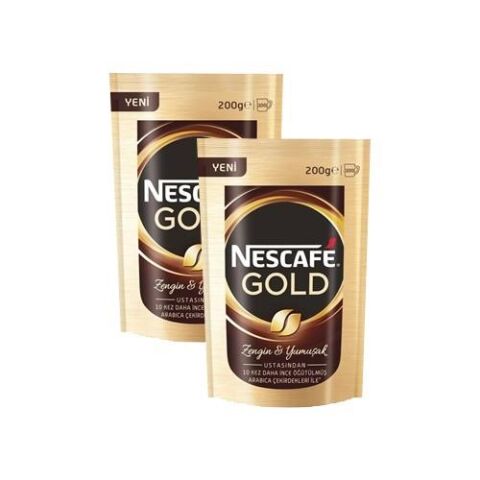 Nescafe Gold Çözünebilir Kahve 200 Gr x 2