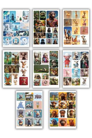 Zeytinyağlı ve Pamuklu Islak Havlu Sleepy 50x28 (1400  yaprak) ve Sticker Seti 32 Sayfa