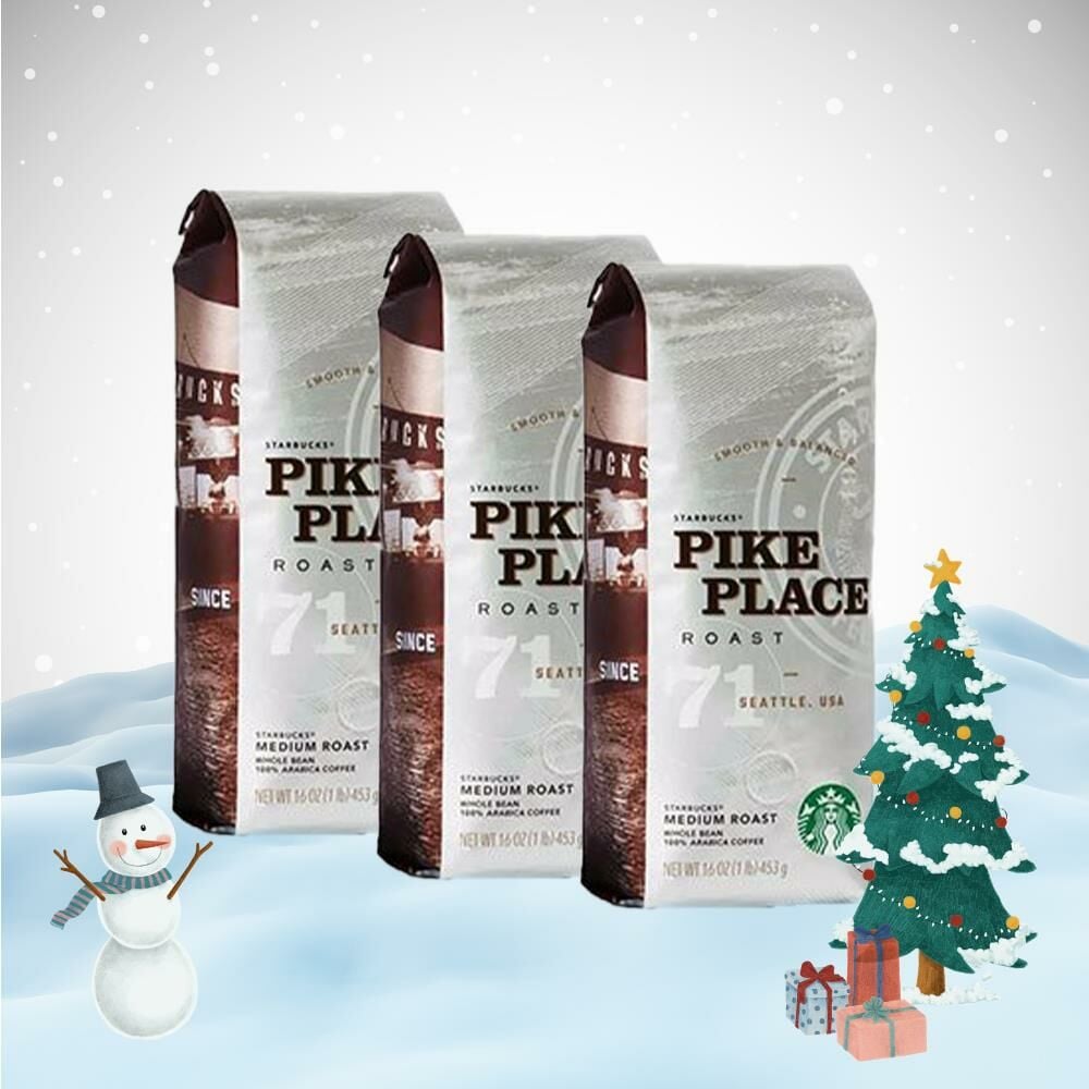 Starbucks Yılbaşı Paketi Pike Place Roast Çekirdek Kahve 250 gr x 3
