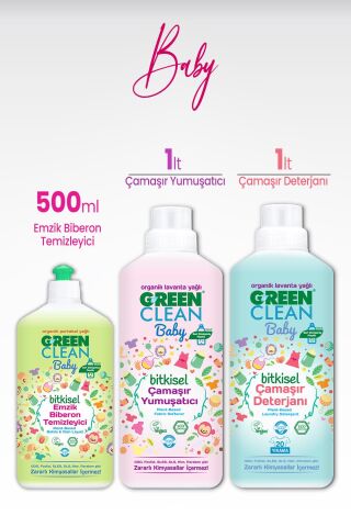 U Green Clean Baby Emzik Temizleyici, Çamaşır Deterjanı ve Yumuşatıcı