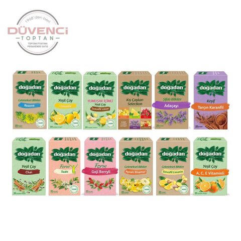 Doğadan Düvenci Toptan Bitki Çayları Paketi 12' lı Model 48
