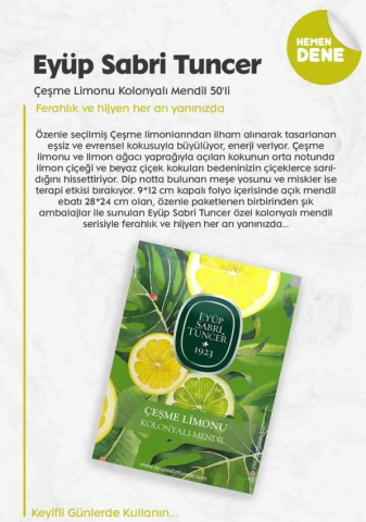 50'li limon X2 ve 150'li Kolonyalı Mendil , Zeytinyağlı Losyon 250 ml ve Rosie