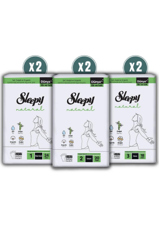 Sleepy  Natural Ultra Hassas Hijyenik Ped 124 Adet Ped Mega Fırsat Paketi ve ROSIE