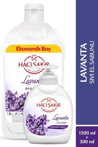 Hacı Şakir Lavanta Dinlendirici Bakım Sıvı El Sabunu 1500 ml + 300 ml