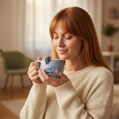 Koala Figürlü 3D Seramik Kupa 350 ml