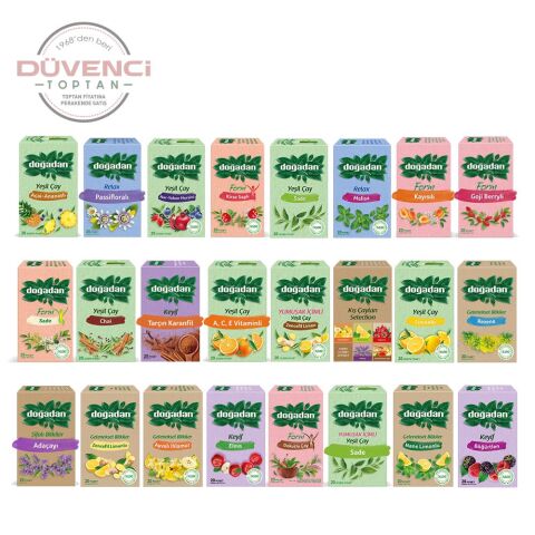 Doğadan Düvenci Toptan Bitki Çayları Paketi 24 lü Model 50