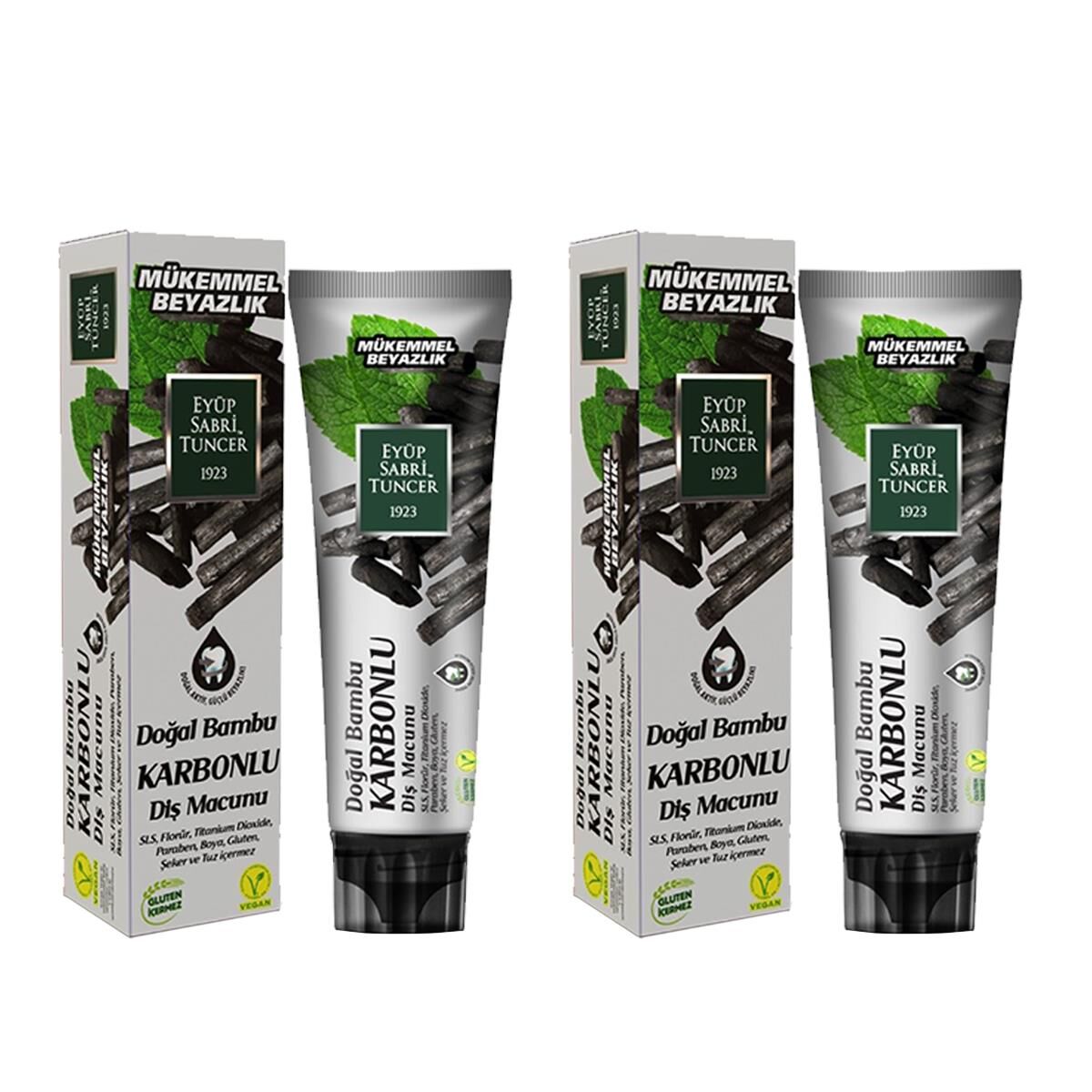 Doğal Bambu Aktif Karbonlu Diş Macunu 75 ml x 2