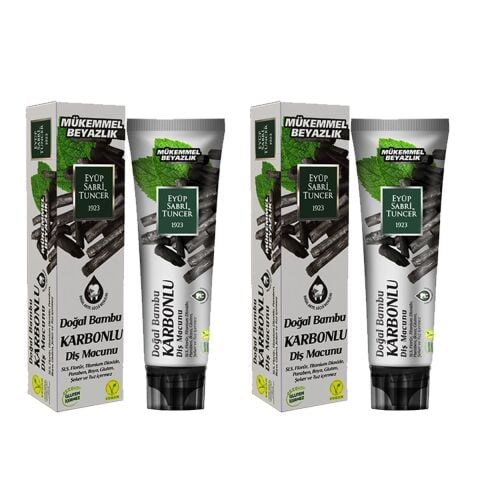 Doğal Bambu Aktif Karbonlu Diş Macunu 75 ml x 2