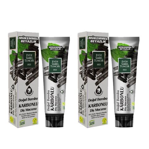 Doğal Bambu Aktif Karbonlu Diş Macunu 75 ml x 2
