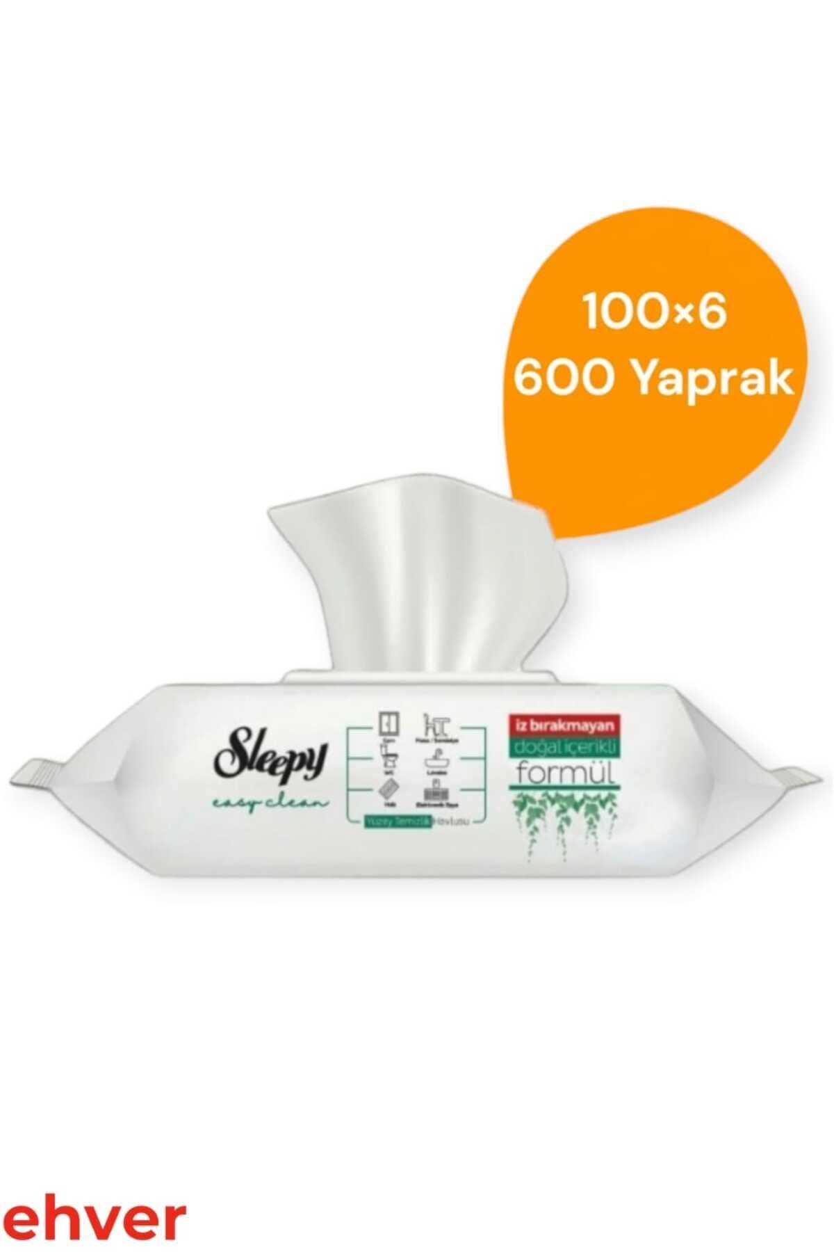 Sleepy 6'Lı Easy Clean Yüzey Temizlik Havlusu (600 Yaprak)