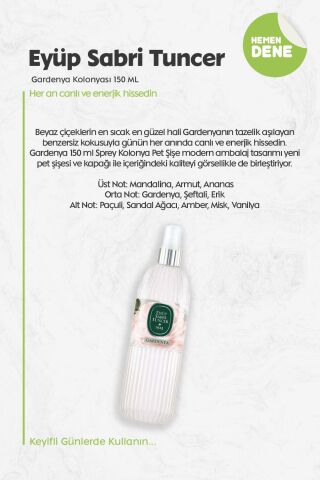 Eyüp Sabri Tuncer Gardenya Kolonyası 150 ml