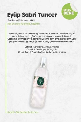 Eyüp Sabri Tuncer Gardenya Kolonyası 150 ml