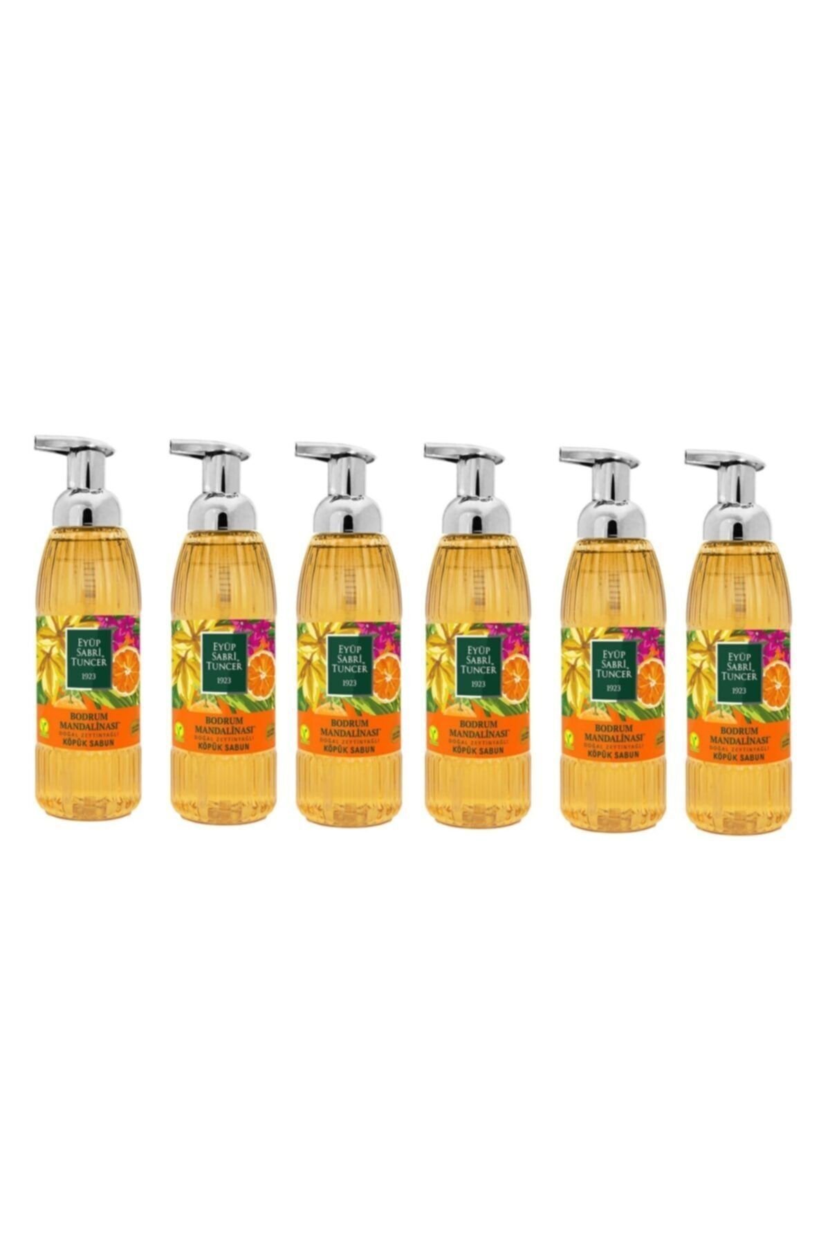 Zeytinyağlı Bodrum Mandalinası Köpük Sabun 500 Ml 6 Lı Paket