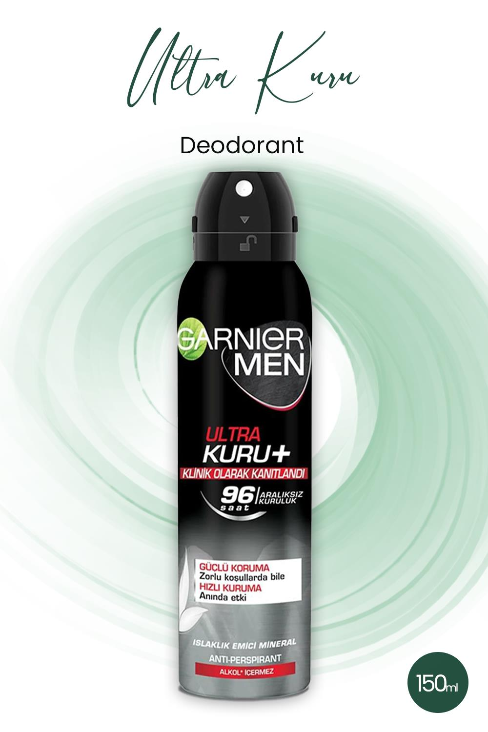 Garnier Men 96H Ultra Kuru Erkek Deodorant 150 ml