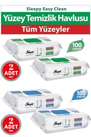 Sleepy Yüzey Temizlik Beyaz Sabun Katkılı 2X100+Çamaşır Suyu Katkılı 2X100