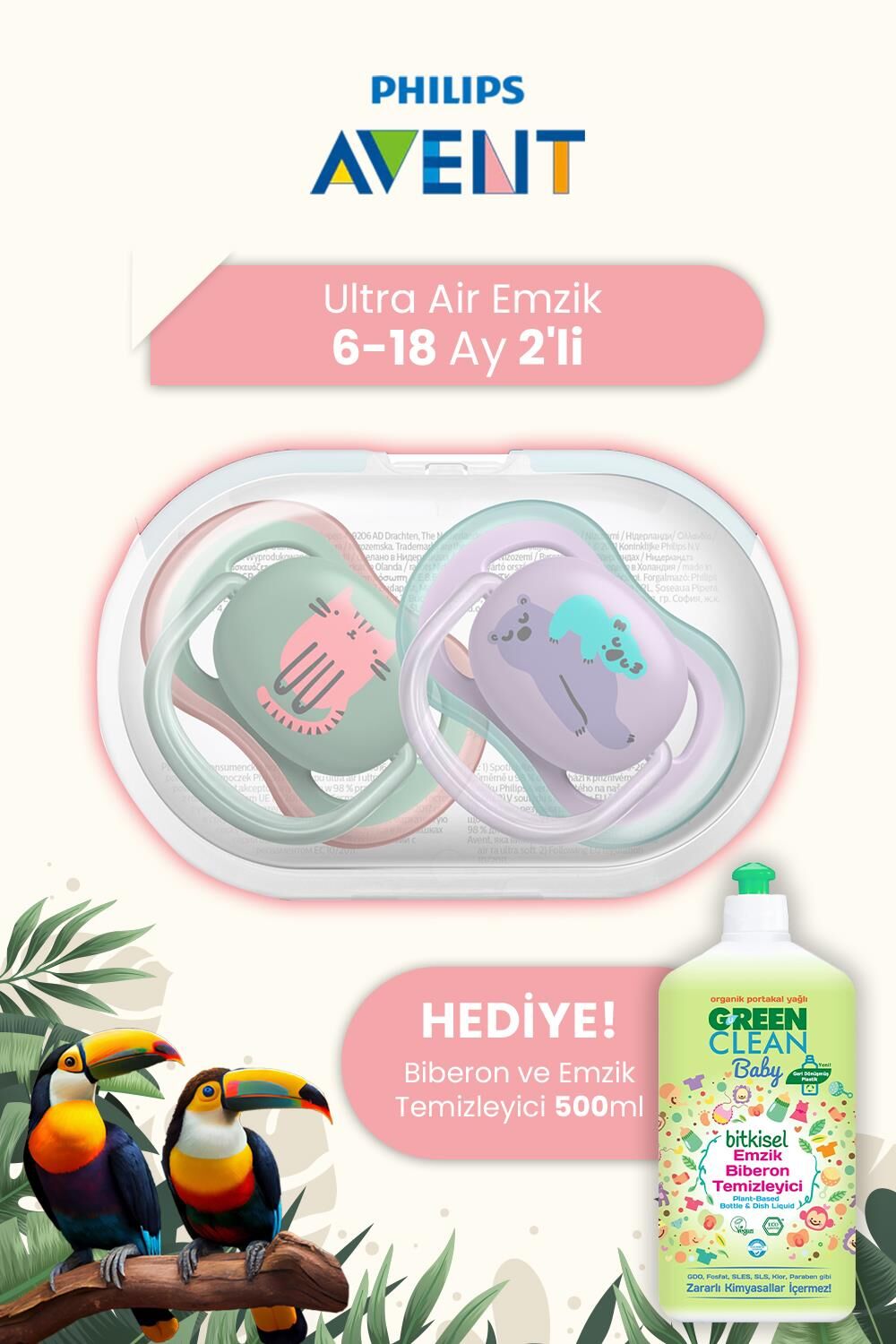 Philips Avent Ultra Air Emzik 6-18 Ay Hediyeli