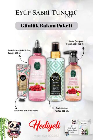 Splash Factor Vücut Spreyi,  Frambuaz Tonik ve Şampuan, The Empress Krem ve Rosie