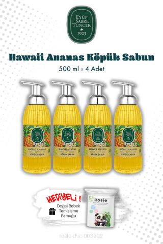Hawaii Ananas Eyüp Sabri Tuncer Köpük Sabun 500 ML X4 ve ROSIE