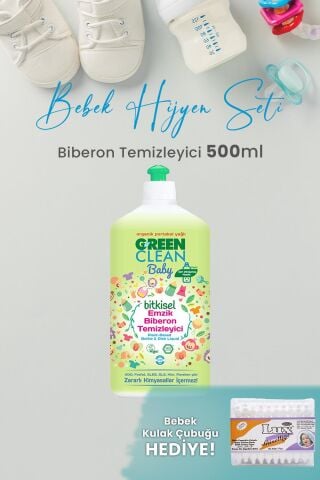 U green Clean Baby Bitkisel Biberon Emzik Temizleyici 500 ml ve Hediyeli