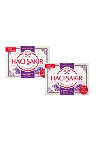 Hacı Şakir Katı Sabun Lavanta 4*150 gr 2 Adet