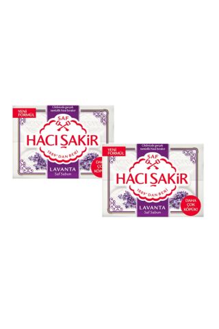 Hacı Şakir Katı Sabun Lavanta 4*150 gr 2 Adet