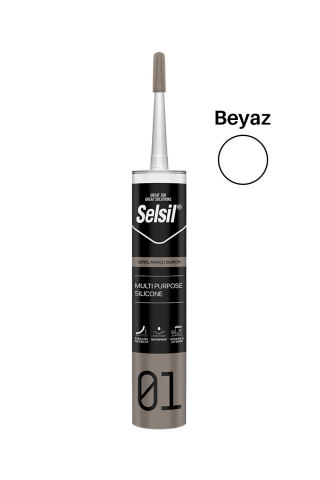 Selsil Beyaz Renk Genel Amaçlı Silikon 280 gr